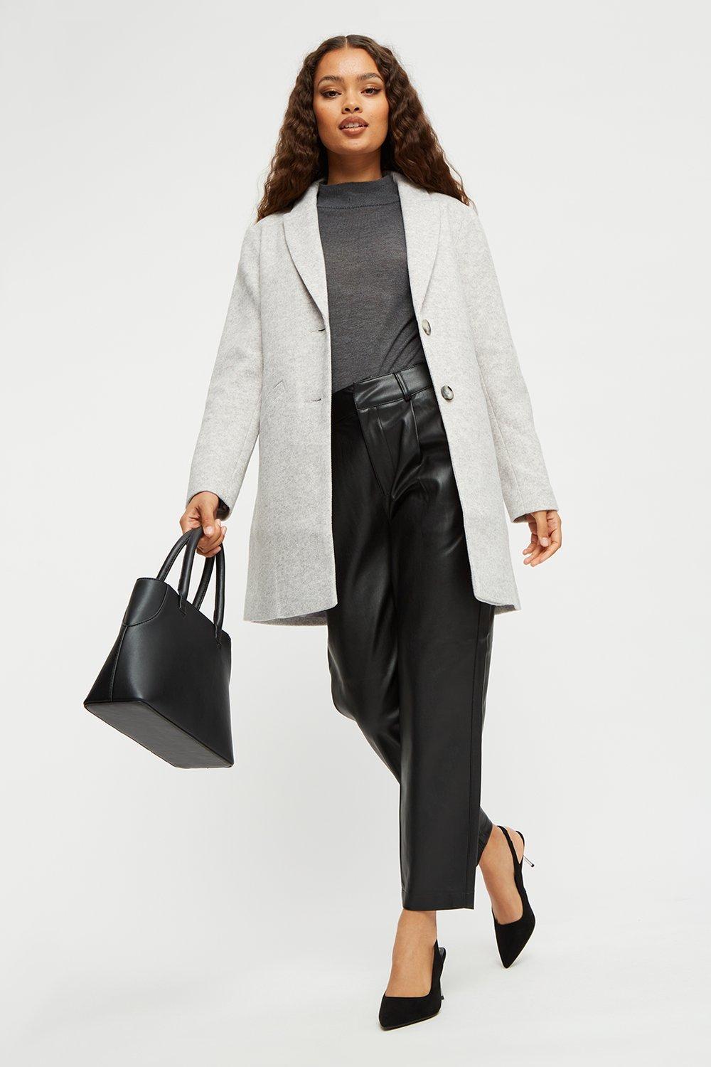 Grey coat shop dorothy perkins